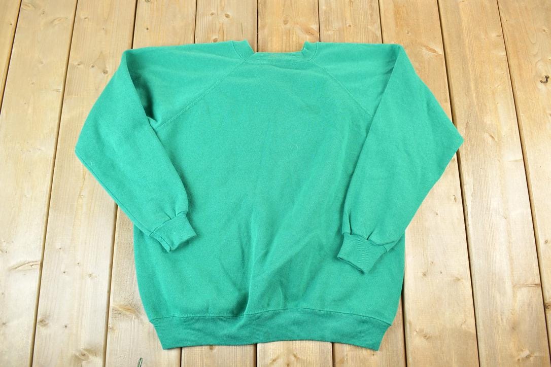 Vintage 1990s Hanes Her Way Blank Crewneck Sweatshirt Made In USA
