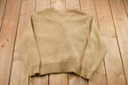 Vintage 1990s Hill & Archer Suede Knitted Sweater