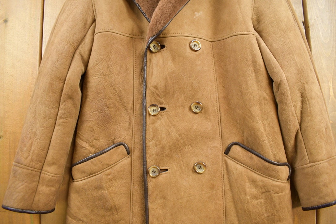 Vintage 1980s Tanns Of Taunton Lambskin Fur Lined Jacket