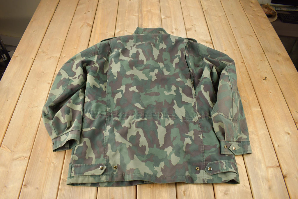 Vintage 1980s Canadian Military Camouflage Garrison Dress Land Army Jacket