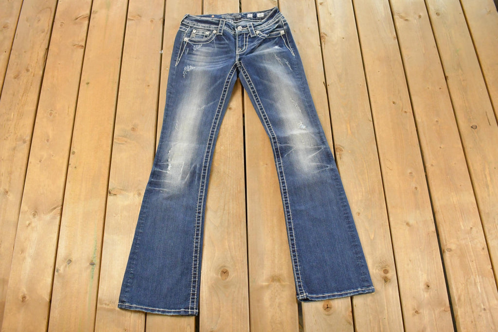 Vintage Deadstock Y2K Miss Me Bedazzled Low Rise Jeans Women's Size 26x31