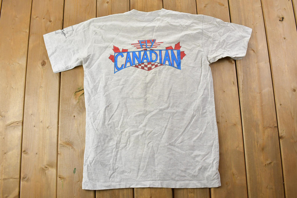 Vintage 1992 Flyin Brian Stevens Fly Canadian Racing T-Shirt