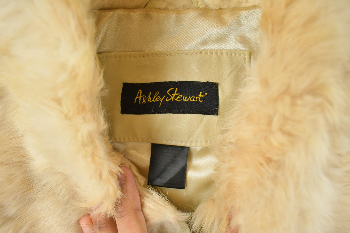 Vintage 1980's Ashley Stewart Faux Fur Jacket Women's Large
