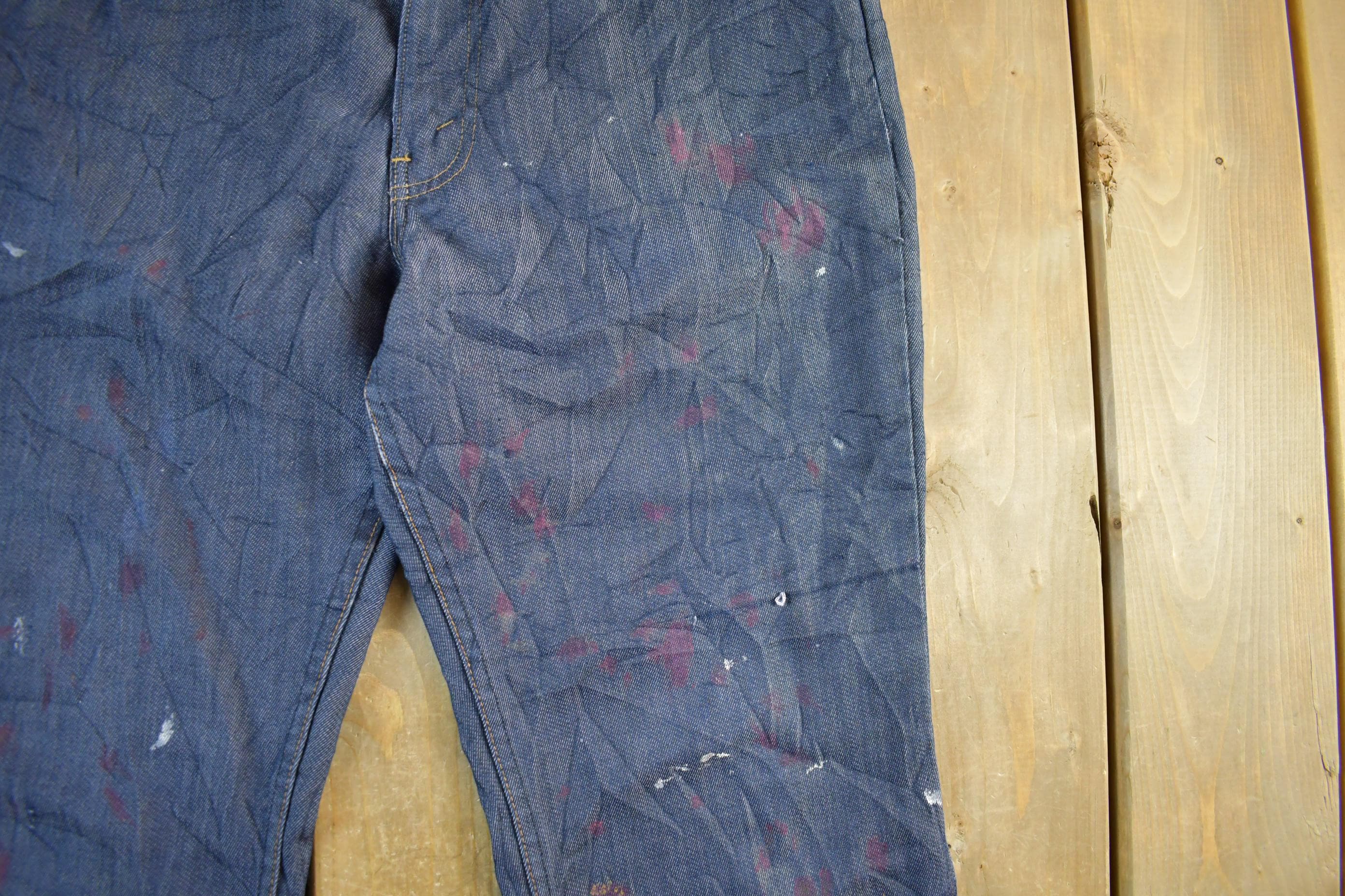 Vintage 1970s Levi's Orange Tab Bell Bottom Flare Denim Jeans Size 33 x 29
