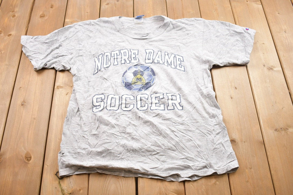 Vintage 1990s The Big East Conference Champion Notre Dame Soccer Collegiate T-Shirt