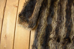 Vintage 1970s Brown Racoon Fur Coat Women's Medium