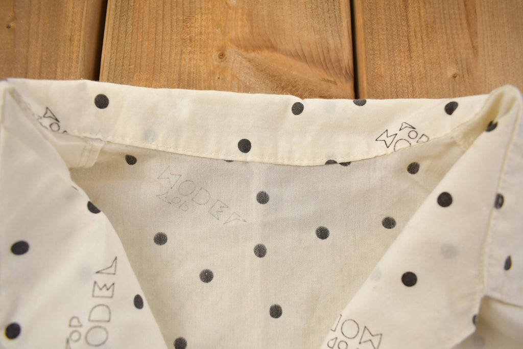 Vintage 1990s Polka Dot Button Up Shirt