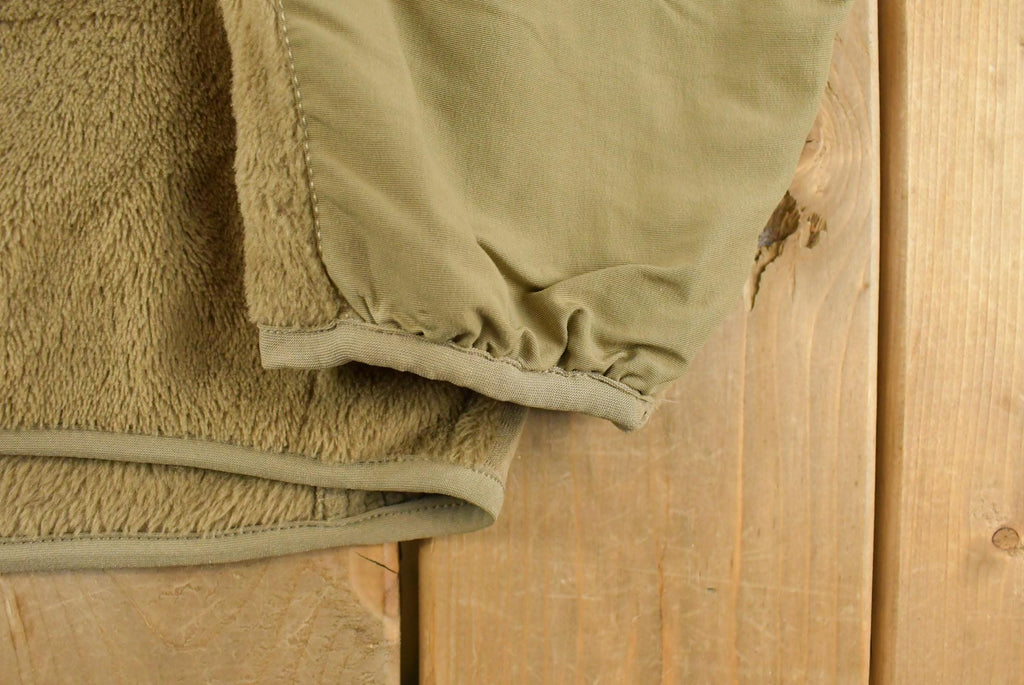 Vintage 1990s Military Cold Weather Full Zip Fleece Sweater Men's XL / Streetwear Fashion / Army Jacket