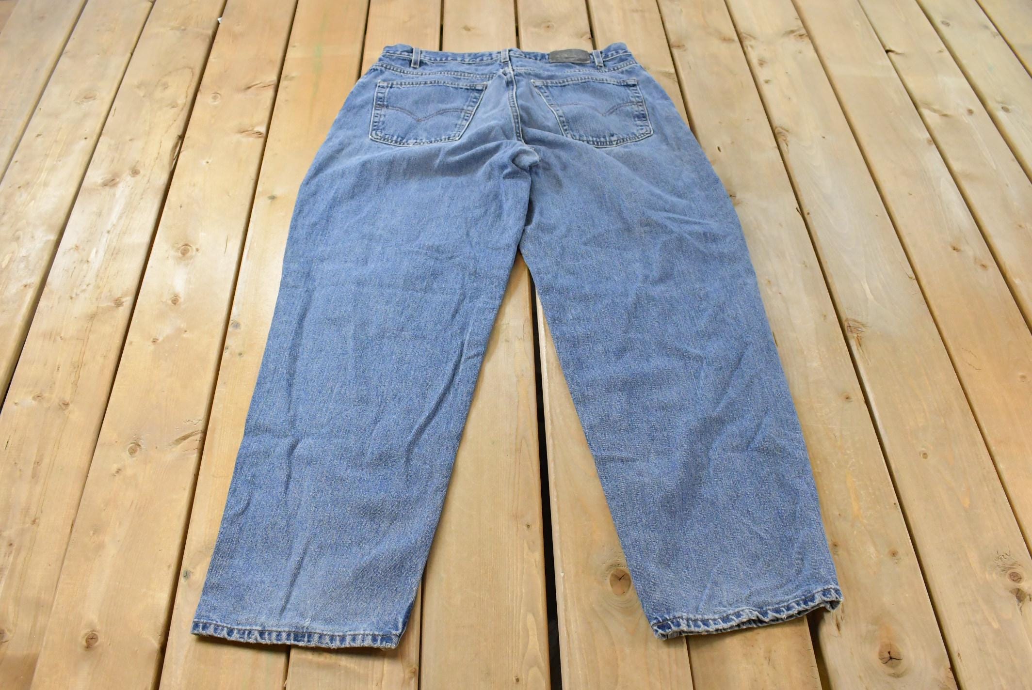 Vintage 1990s Levi Silver Tab Baggy Fit Denim Blue Jeans Men's 37 x 33.5 / 90s Silvertabs / Streetwear / Baggy Jeans / Made in USA