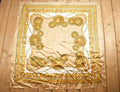 Vintage 1980s Gold Gilded Ornament Pattern Scarf