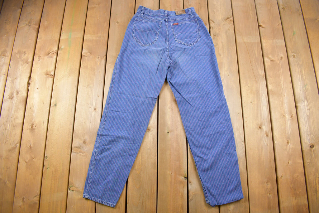 Vintage 1990's Lee Pinstripe Blue Denim Size 26 x 29
