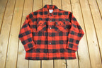 Vintage 1970s Cockatoo Wool Flannel Shirt Jacket Men's Medium