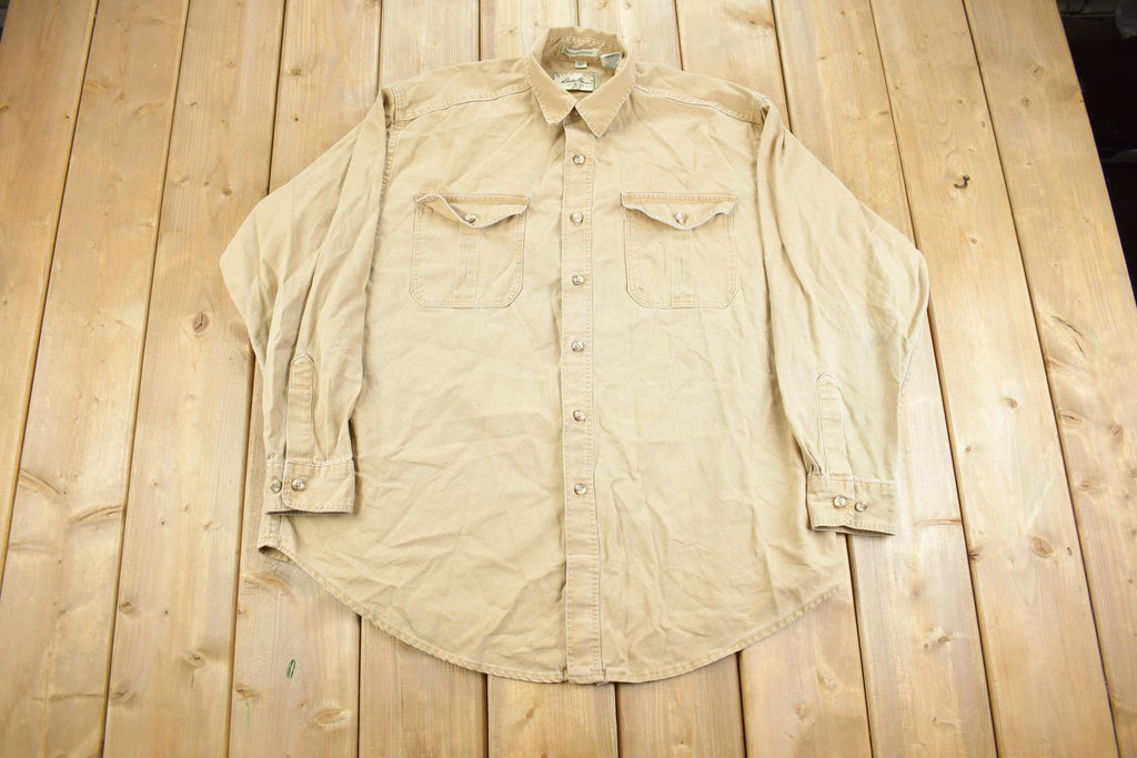Vintage 1990s Eddie Bauer Work Wear T Shirt Made In USA  Elkborn Canvas
