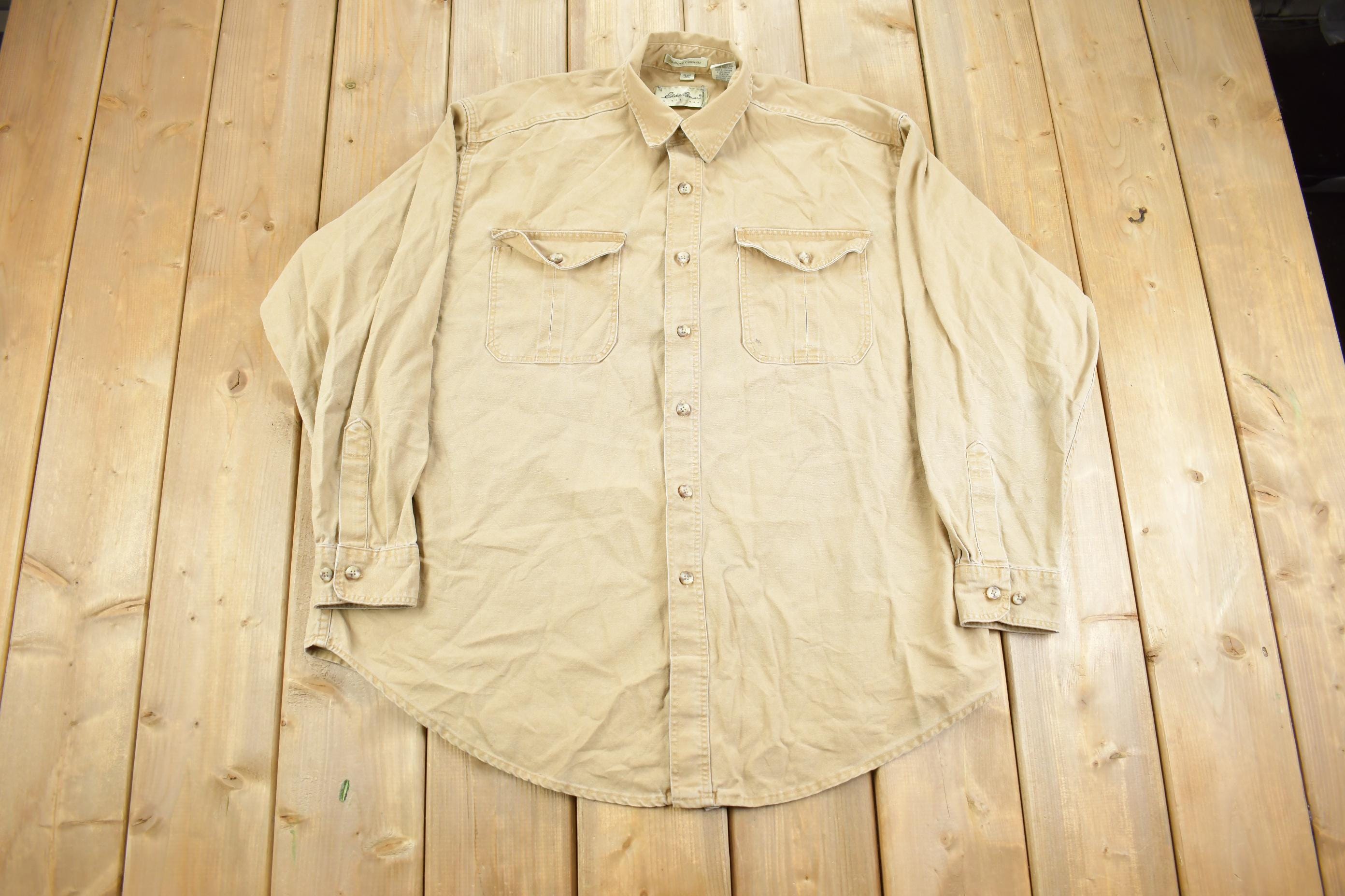 Vintage 1990s Eddie Bauer Work Wear T Shirt Made In USA  Elkborn Canvas