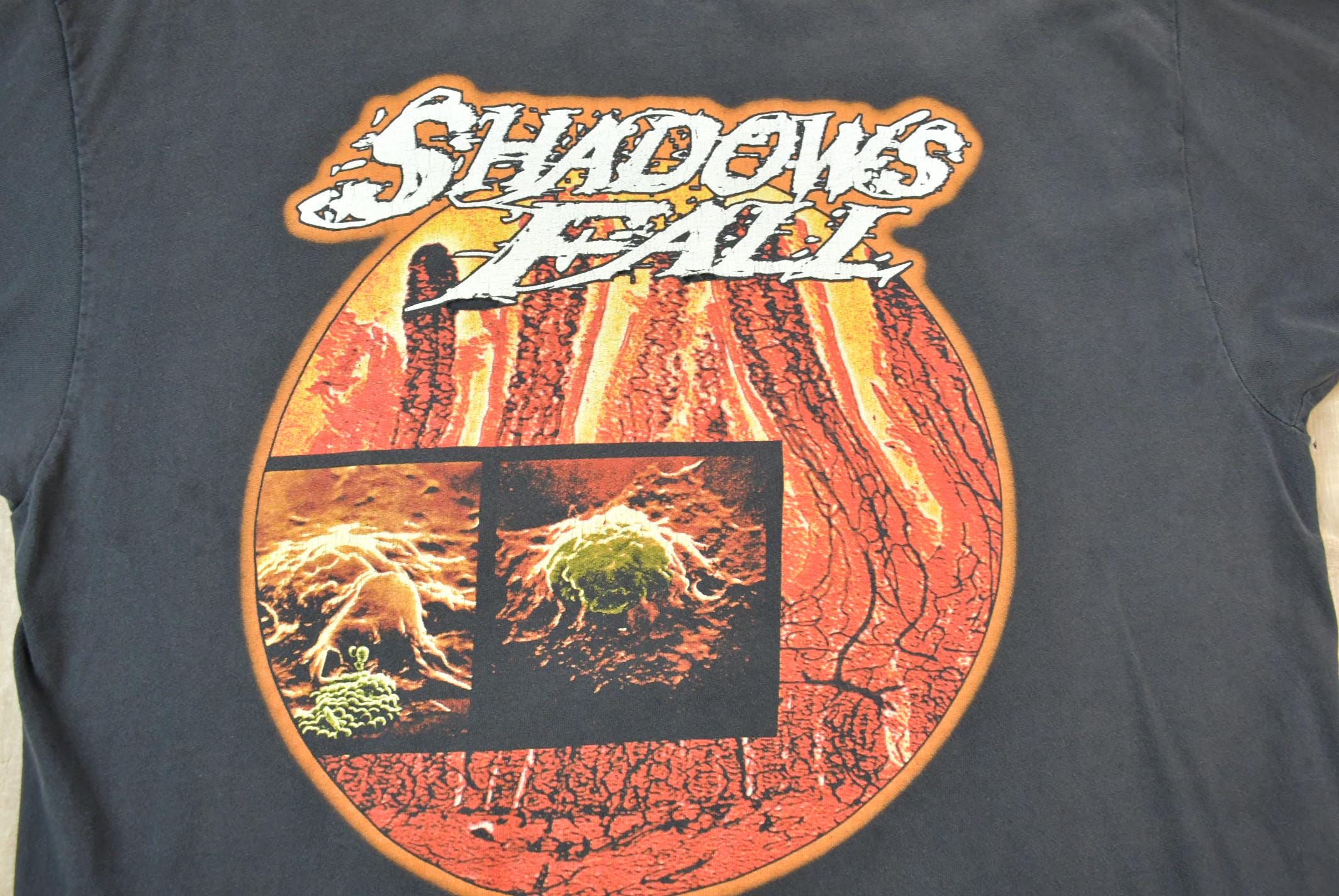 Vintage 2000 Shadows Fall Of One Blood Force Fed Your Values Band Tee