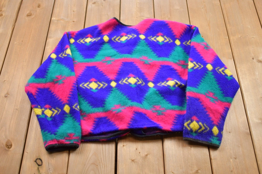 Vintage 1990s David Wayne Knitted Cardigan Sweater