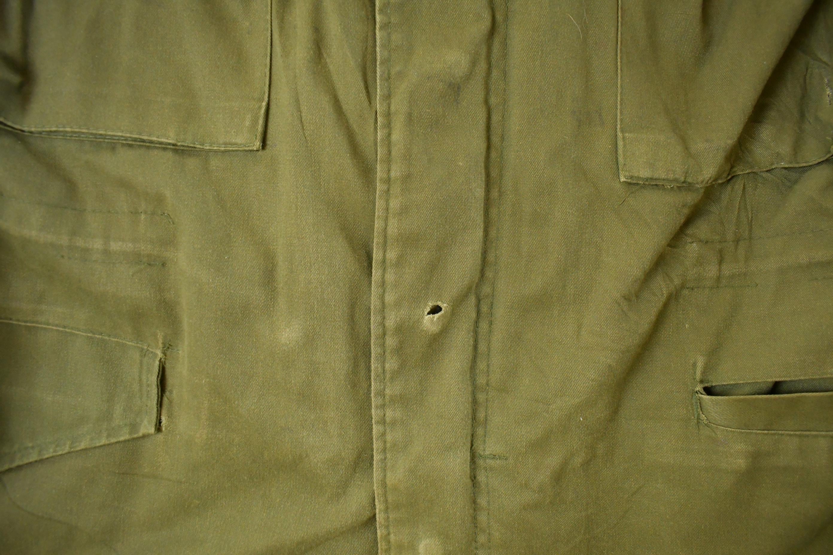 Vintage 1970s Distressed M-65 Military Field Coat Men's XL