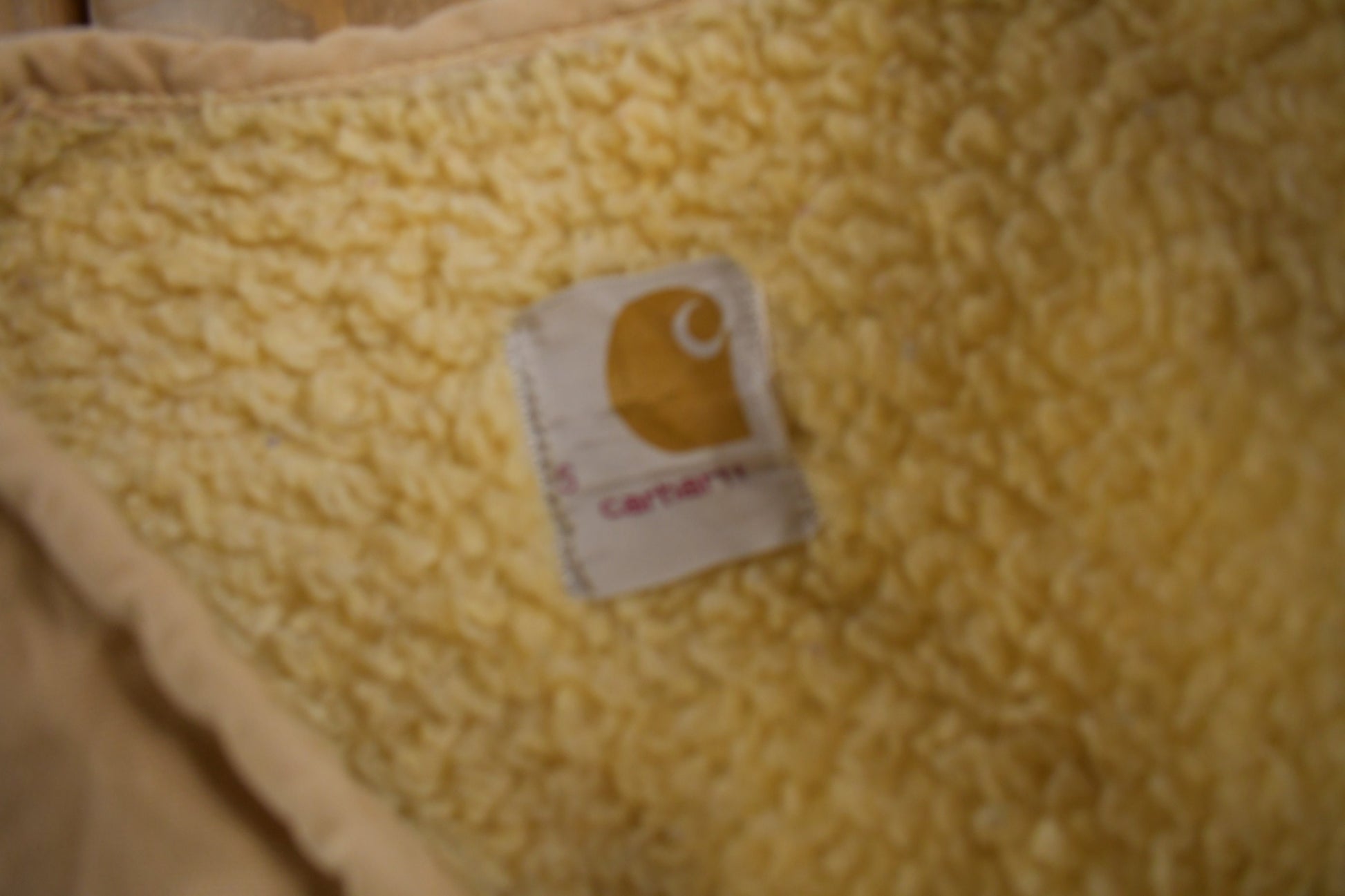 Vintage 1960s Carhartt Sherpa Lined Beige Work Vest  Vintage Workwear  Streetwear  Made In USA  Outdoorsman  Union Made