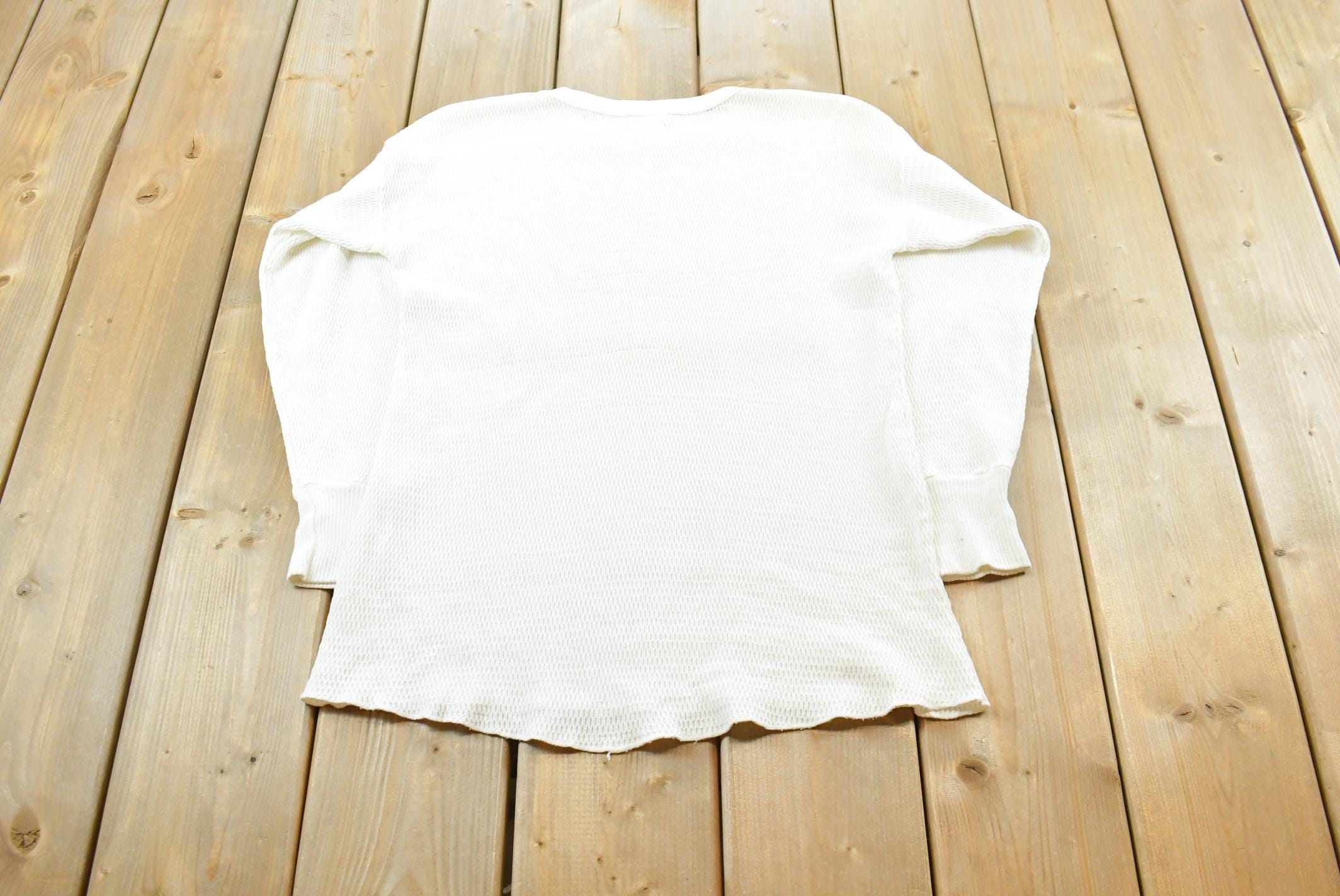 Vintage 1970s Hanes Long Sleeve Thermal Undershirt Mens M /