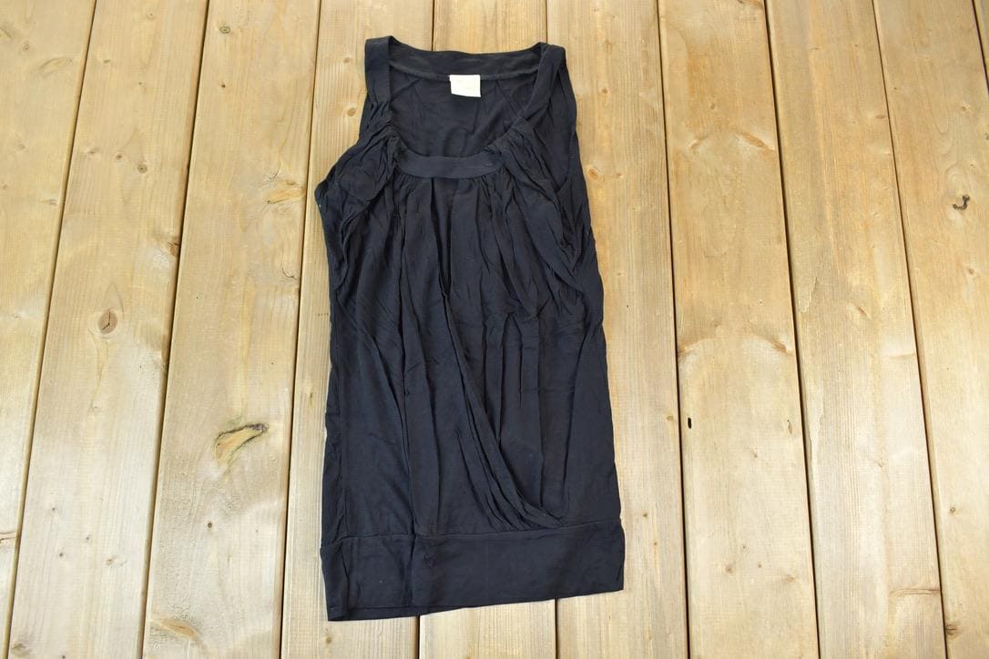 Vintage Y2K Vigoss Black Mini Dress / Y2k Vintage Bedazzled Tops / Retro Womenswear / Mod Fashion