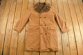 Vintage 1990s Fur Collar Leather Overcoat