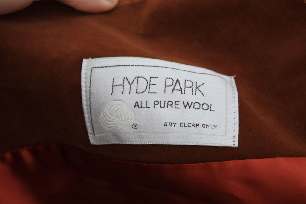 Vintage 1960s Hyde Park Pure Wool Full Length Jacket
