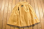 Vintage 1970s Duntex Zoeppritz Fur Lined Plaid Wool Long Coat