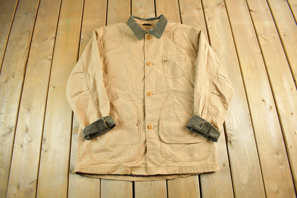 Vintage 2000s L.L. Bean Flannel Lined Barn Chore Coat Men's Large