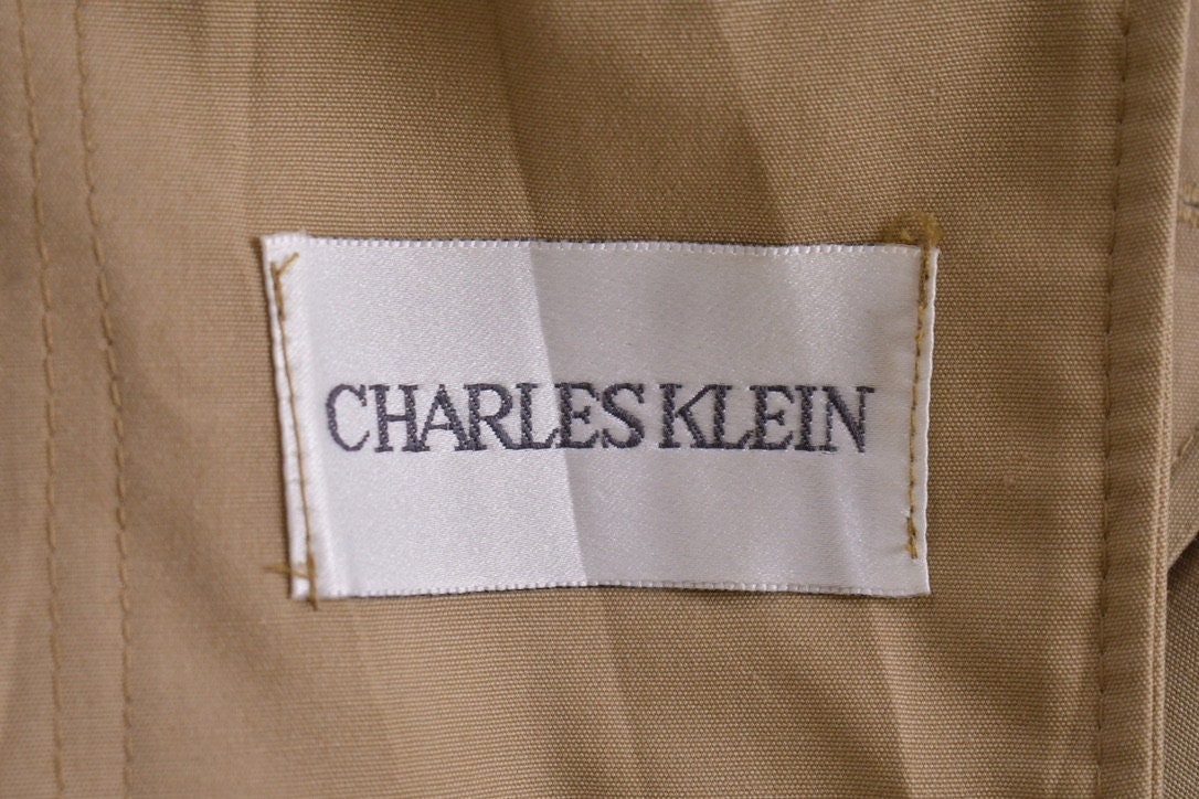 Vintage 1980s Charles Klein Full Length Trench Coat