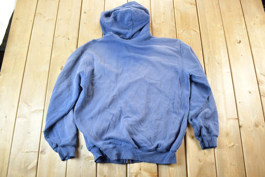 Vintage Distressed Carhartt Full Zip Fleece Lined Hoodie Sweatshirt