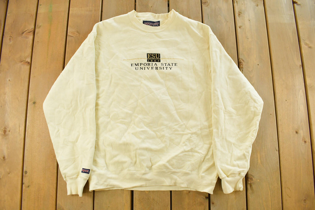 Vintage 1990s Emporia State University Crewneck Sweatshirt Men's Medium  College Sweatshirt  Collegiate  90s Sweater  Embroidered