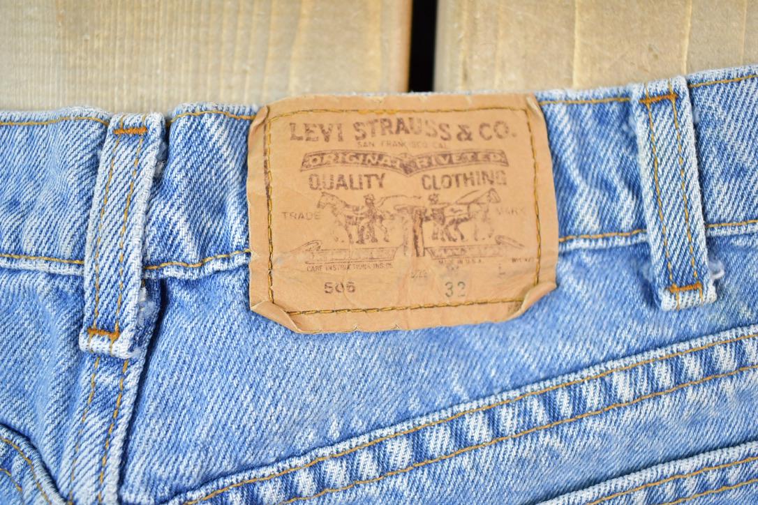 Vintage 1970s Levi Strauss Orange Tab 506 Denim Jeans Size 32 x 26