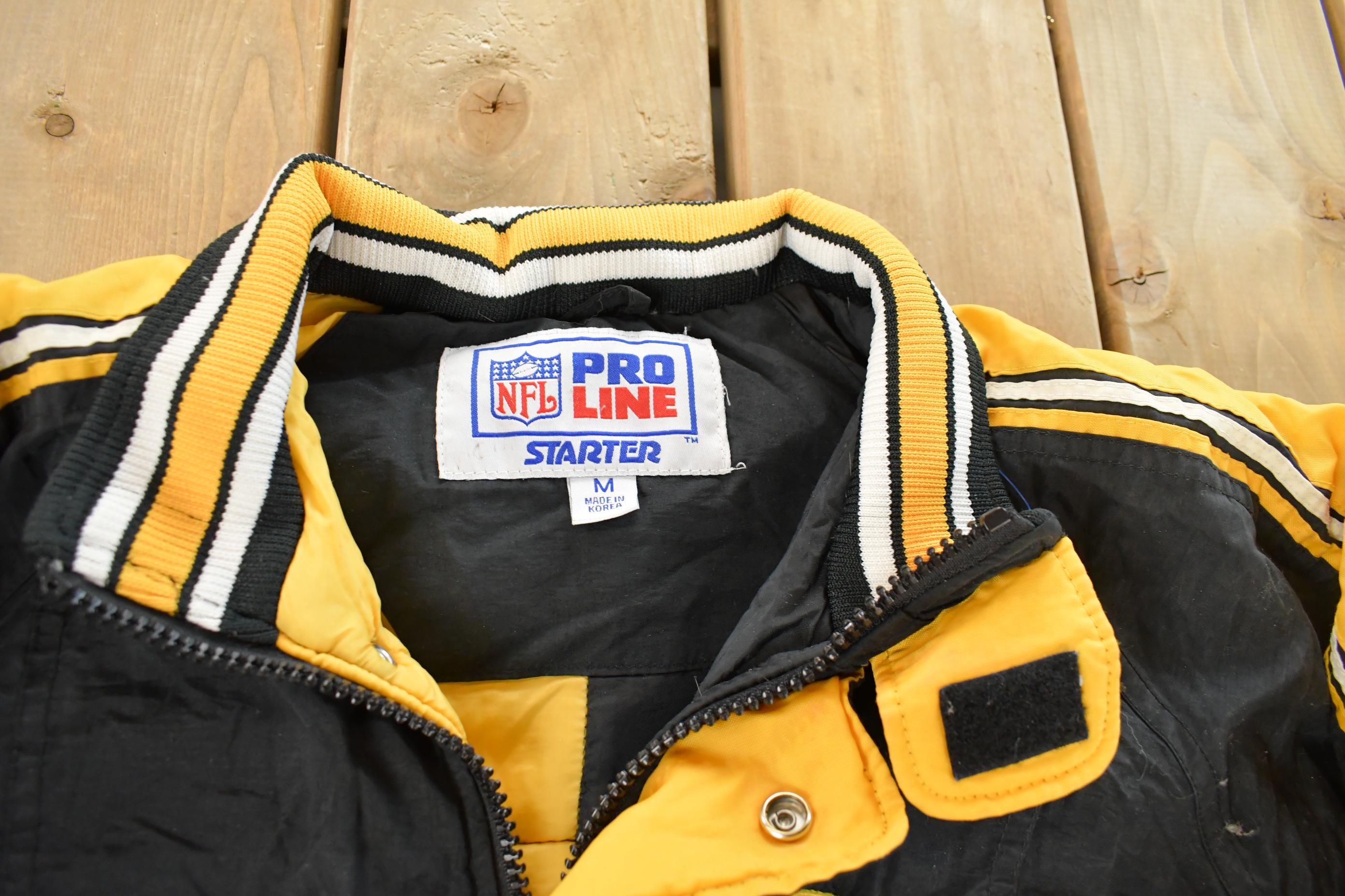 Vintage 1990s Pittsburgh Steelers NFL Starter Pro Line Jacket Youth Medium