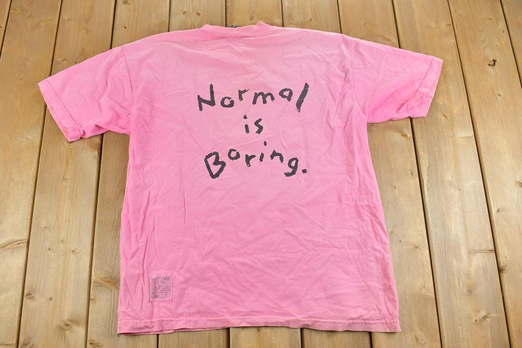 Vintage 1990s Fido Dido Normal Is Boring Graphic T-Shirt
