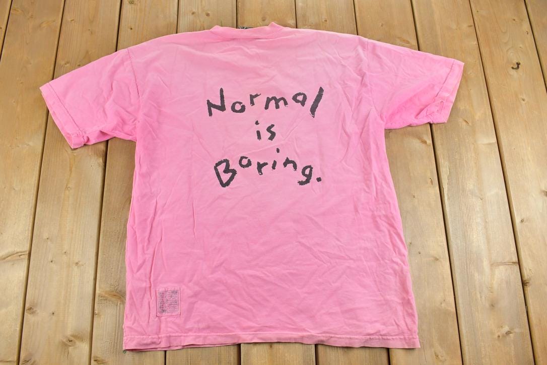 Vintage 1990s Fido Dido Normal Is Boring Graphic T-Shirt