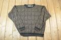 Vintage 1990s Natural Issue Knit Abstract Pattern Crewneck Sweater