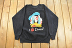 Vintage 1990s Donald Duck Disney Crewneck Sweatshirt Men's Large  Vintage Sweatshirt  Vintage Disney  Mickey Mouse  90s Cartoon
