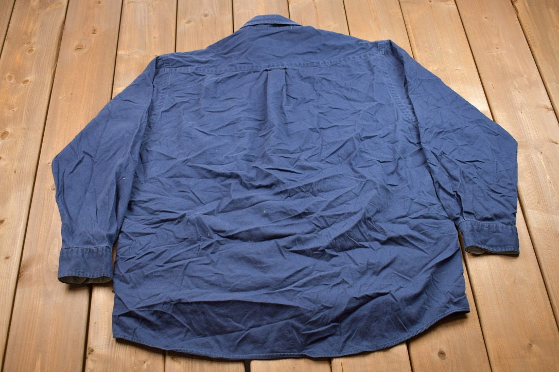 Vintage 1990s Nautica Striped Button Up Rugby Shirt