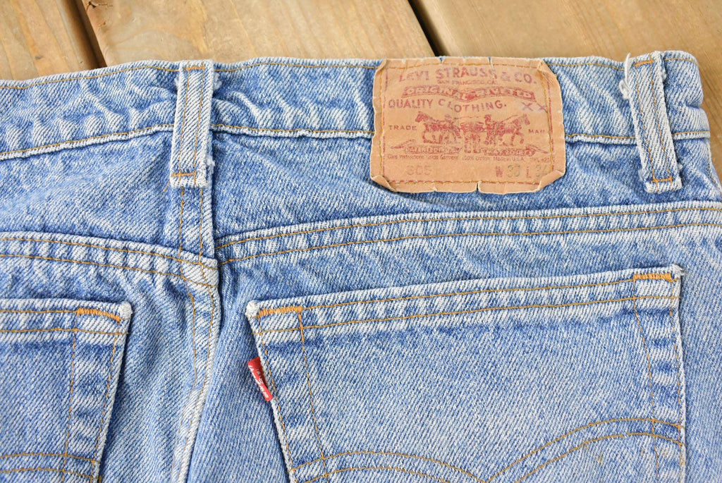 Vintage 1990s Levi's 505 Regular Fit Denim Jeans Men's 32 x 33.5 / Regular Fit / 90s Levi's / Distressed Sun Faded Jeans