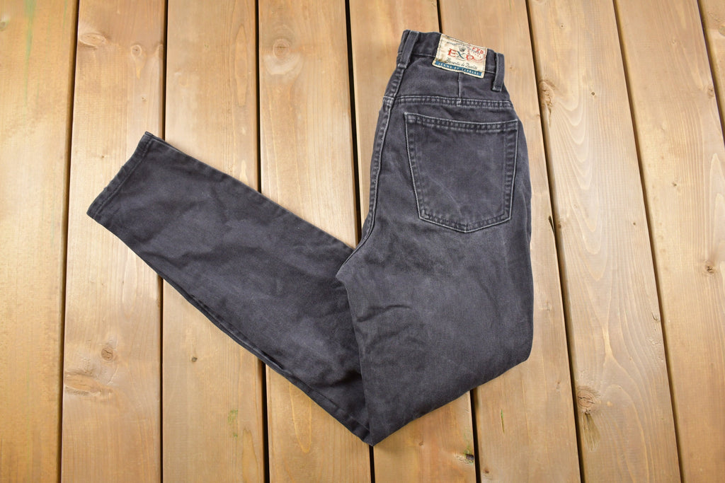 Vintage 1990s EXP Express High-Waisted Black Denim Jeans Size 32 x 31