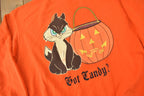 Vintage 1990s Looney Tunes Warner Bros "Got Candy"Halloween Graphic Crewneck Sweatshirt Made In USA