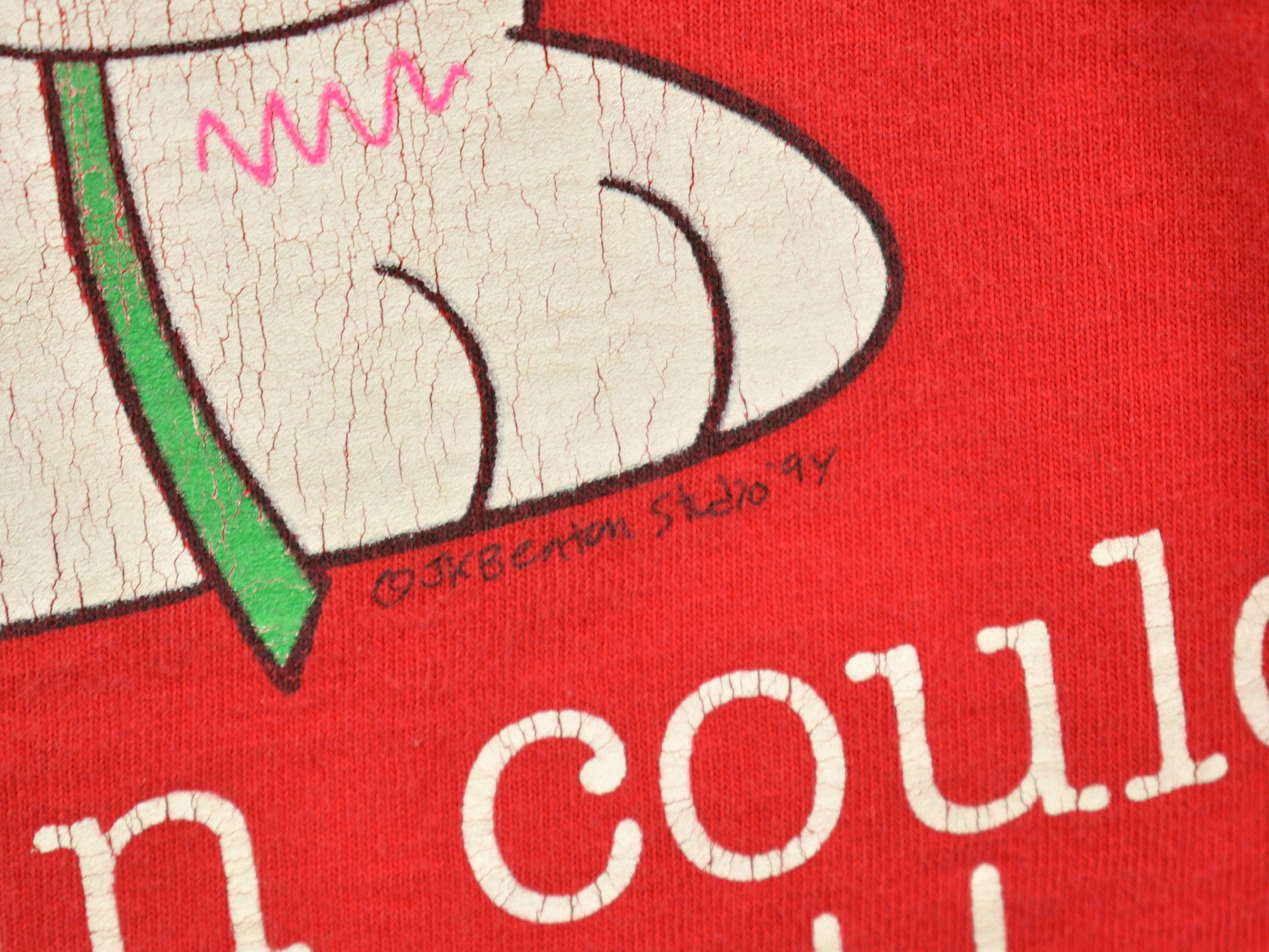 Vintage 1994 Tucking Me In Could Tucker You Out Cropped Single Stitch T-Shirt