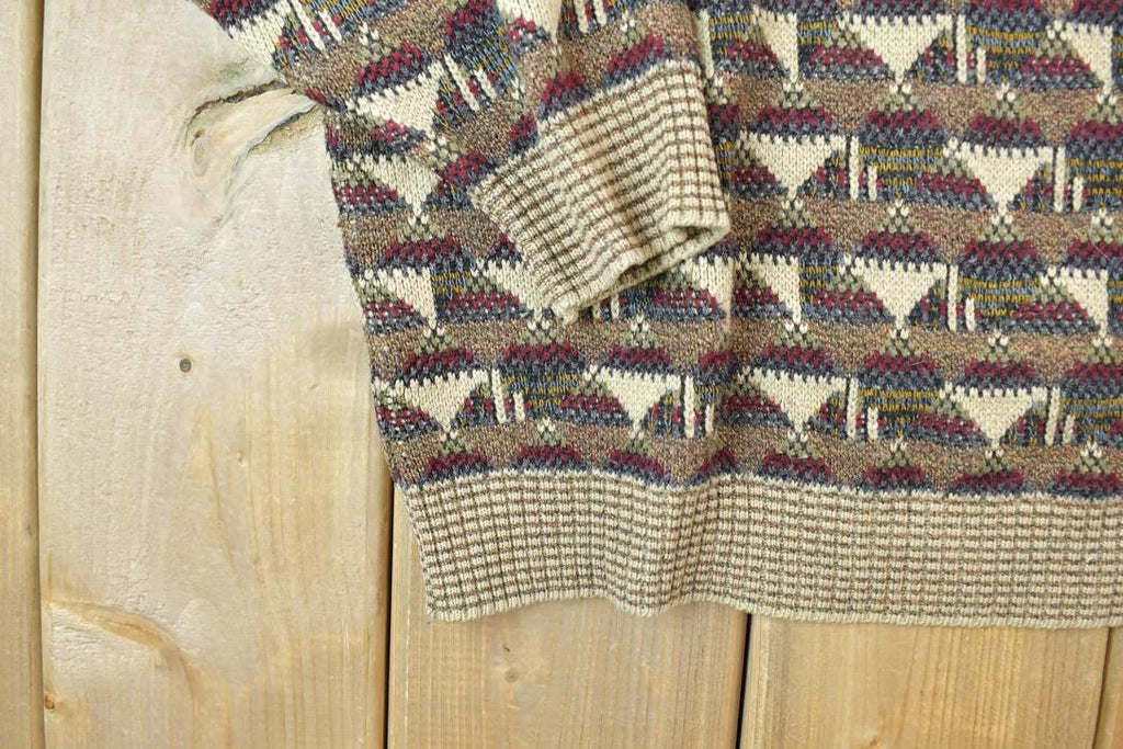Vintage 1990s Crossings Abstract Pattern Knit Crewneck Sweater