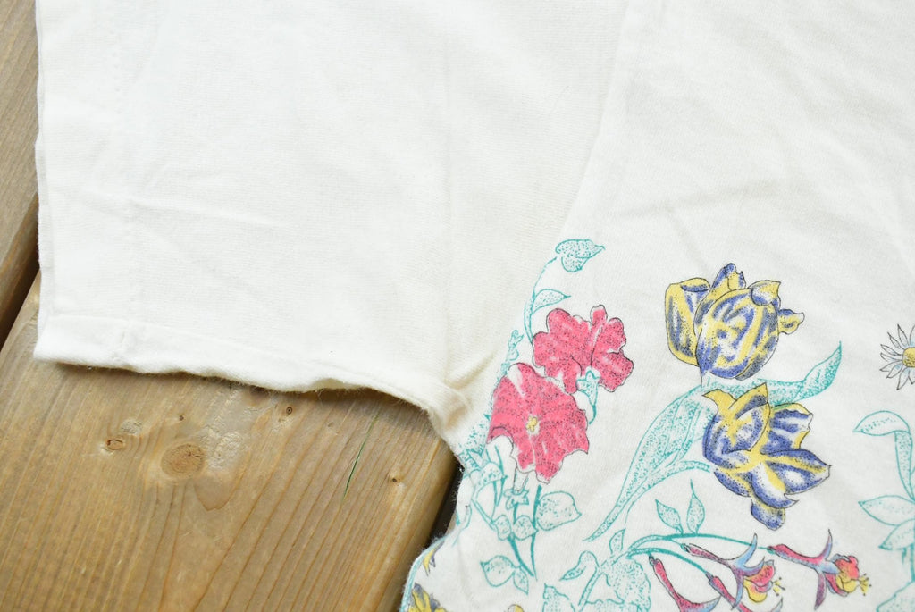 Vintage 1990s Northern Reflections Flowers Birds Graphic T-Shirt Mens L / Streetwear / Retro / Single Stitch / 90s Graphic Tee / Nature
