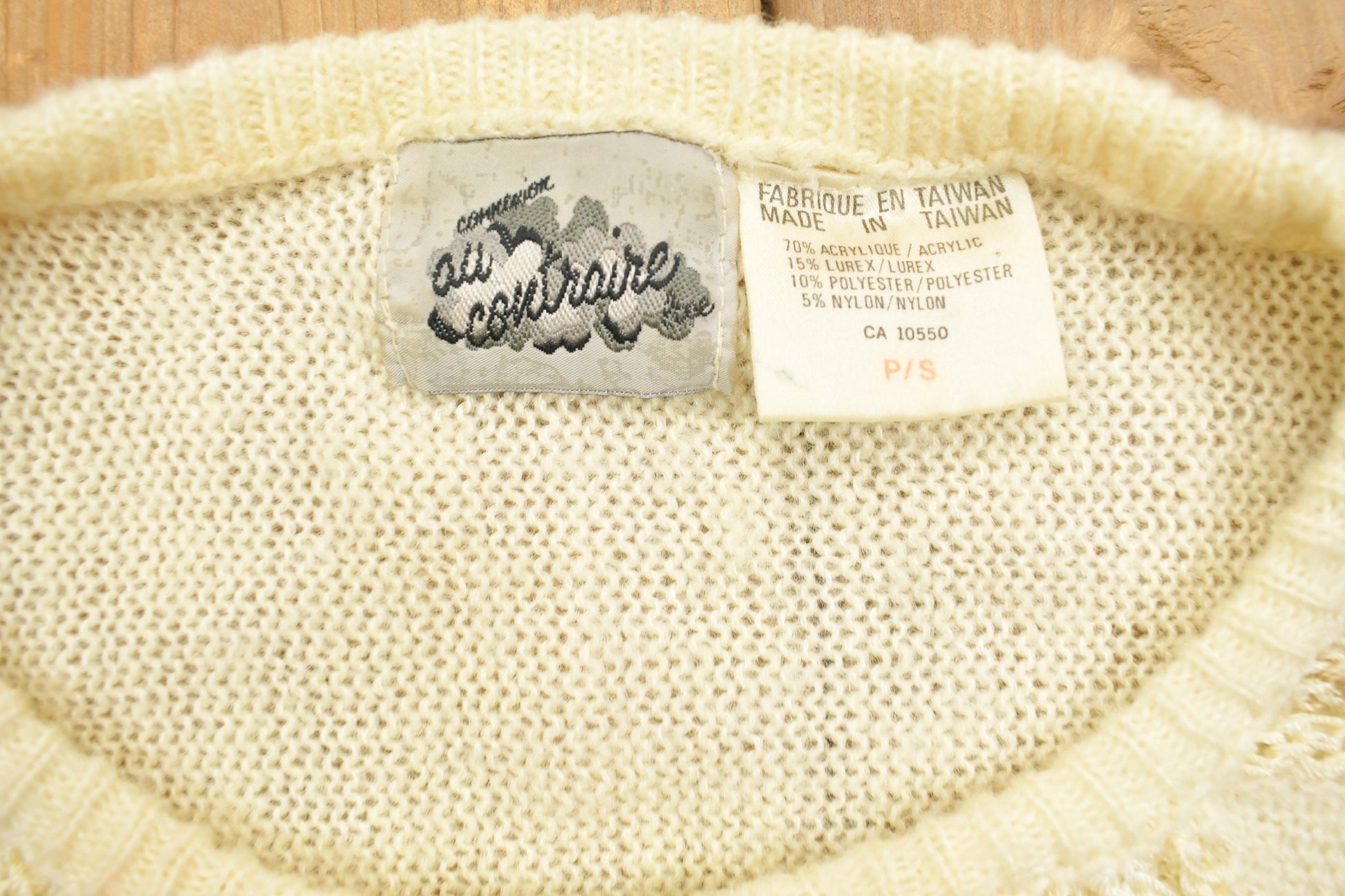 Vintage 1990s Abstract Knitted Crewneck Sweater /