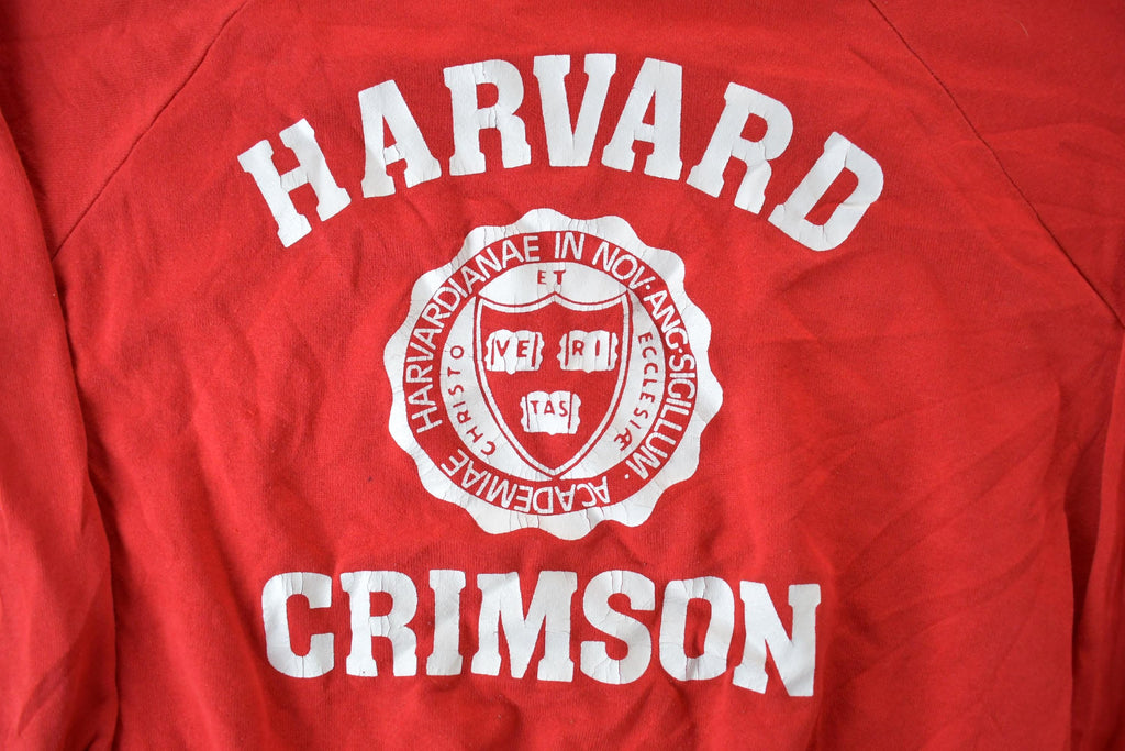 Vintage 1980s Harvard Crimson University Collegiate Crewneck