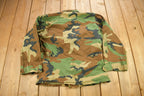 Vintage Military Woodland Camouflaged Button Up Shirt