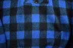 Vintage 1980s St. Johns Bay Blue Buffalo Plaid Fleece Sweater Made In Canada