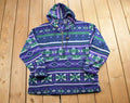 Vintage 1990s True American Classic Fleece Hooded Quarter Zip Sweater
