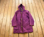 Vintage 1980's Eddie Bauer Toggle Button Wool Trench Coat